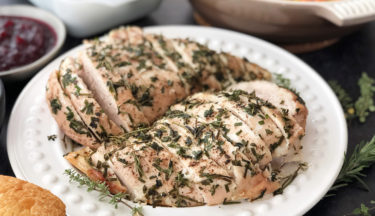slow roasted herb marinated turkey breast